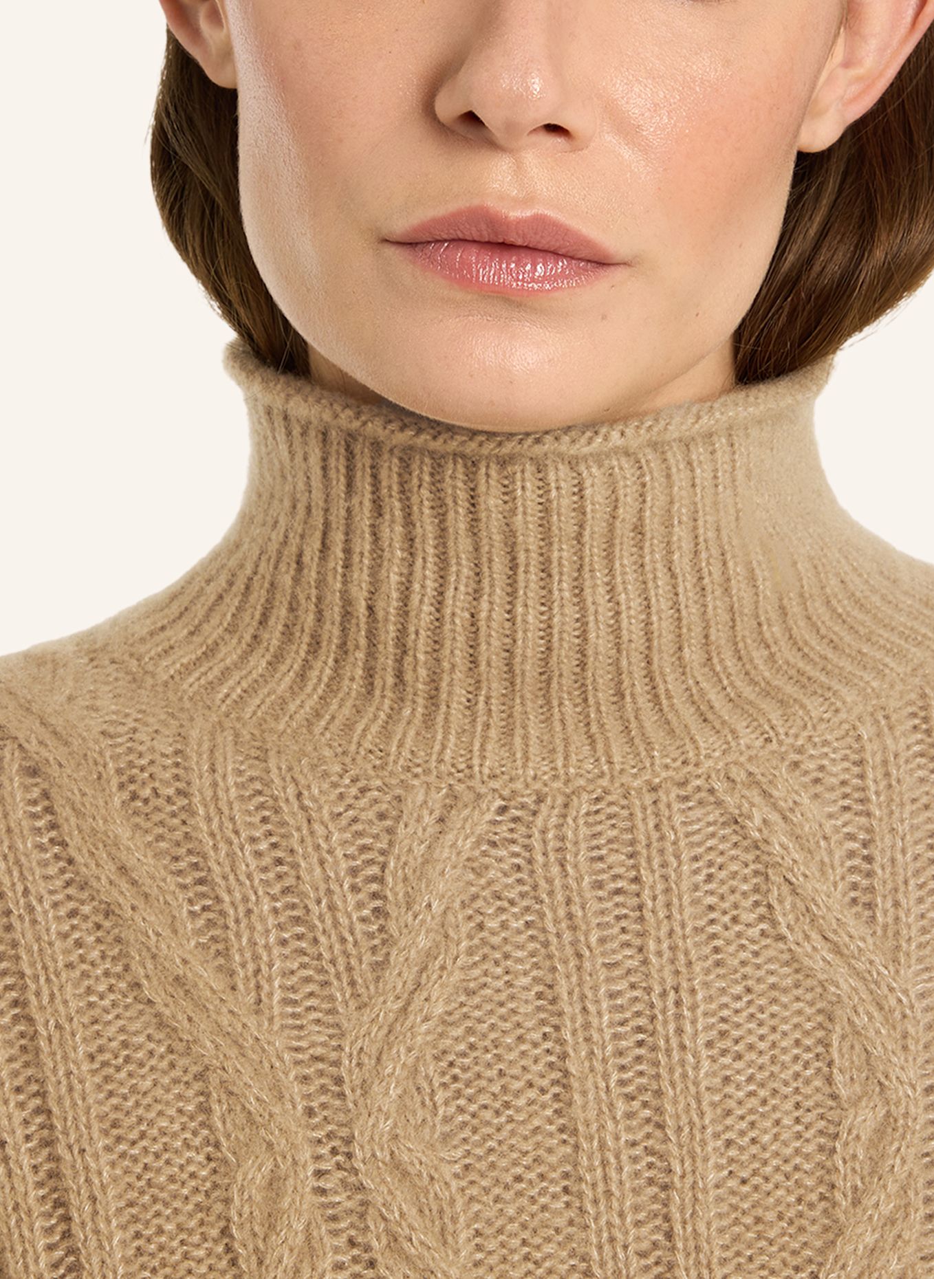 LU REN Pullover ALOWENA aus Kaschmir und Seide: CAMEL