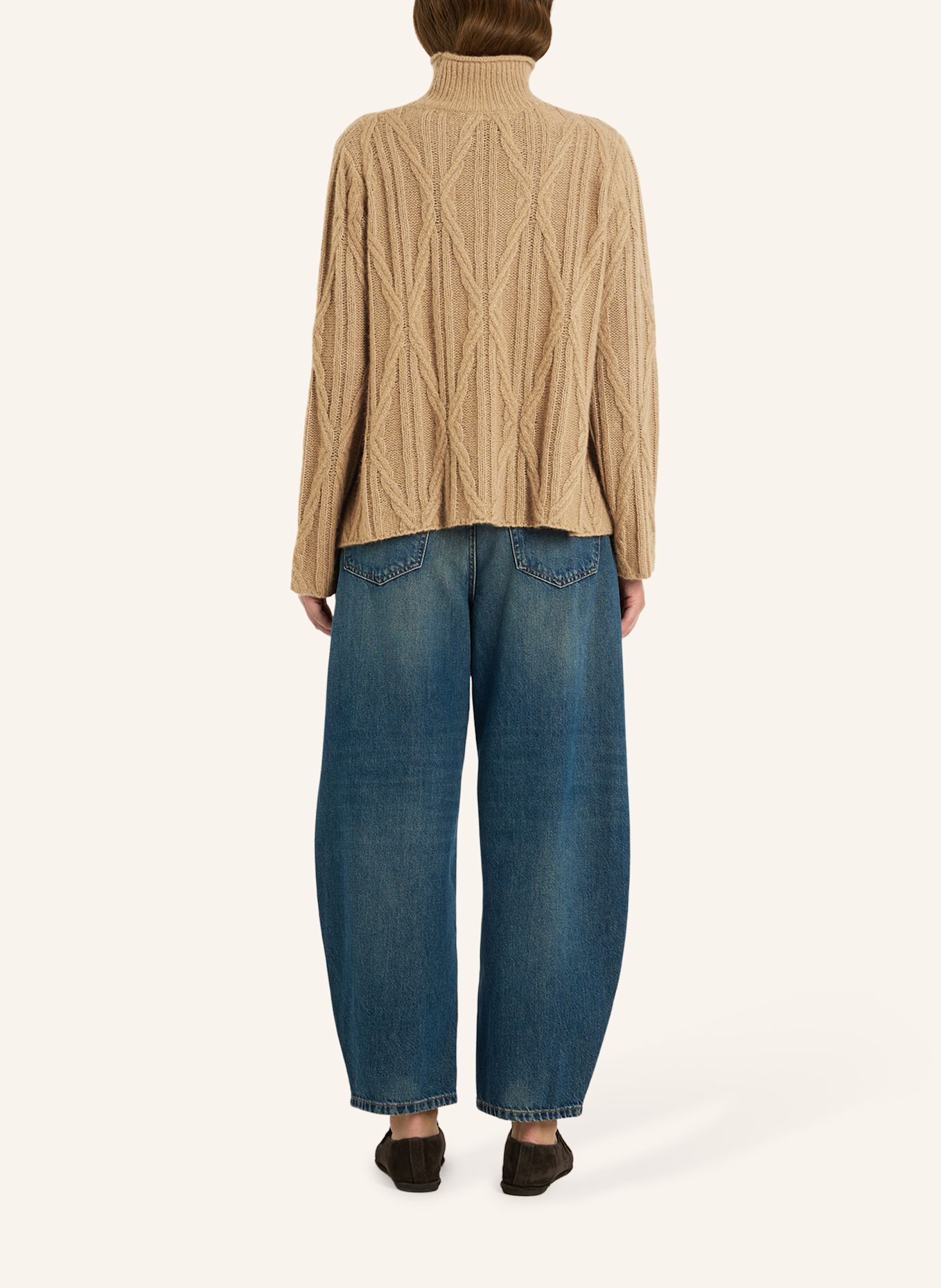 LU REN Pullover ALOWENA aus Kaschmir und Seide: CAMEL