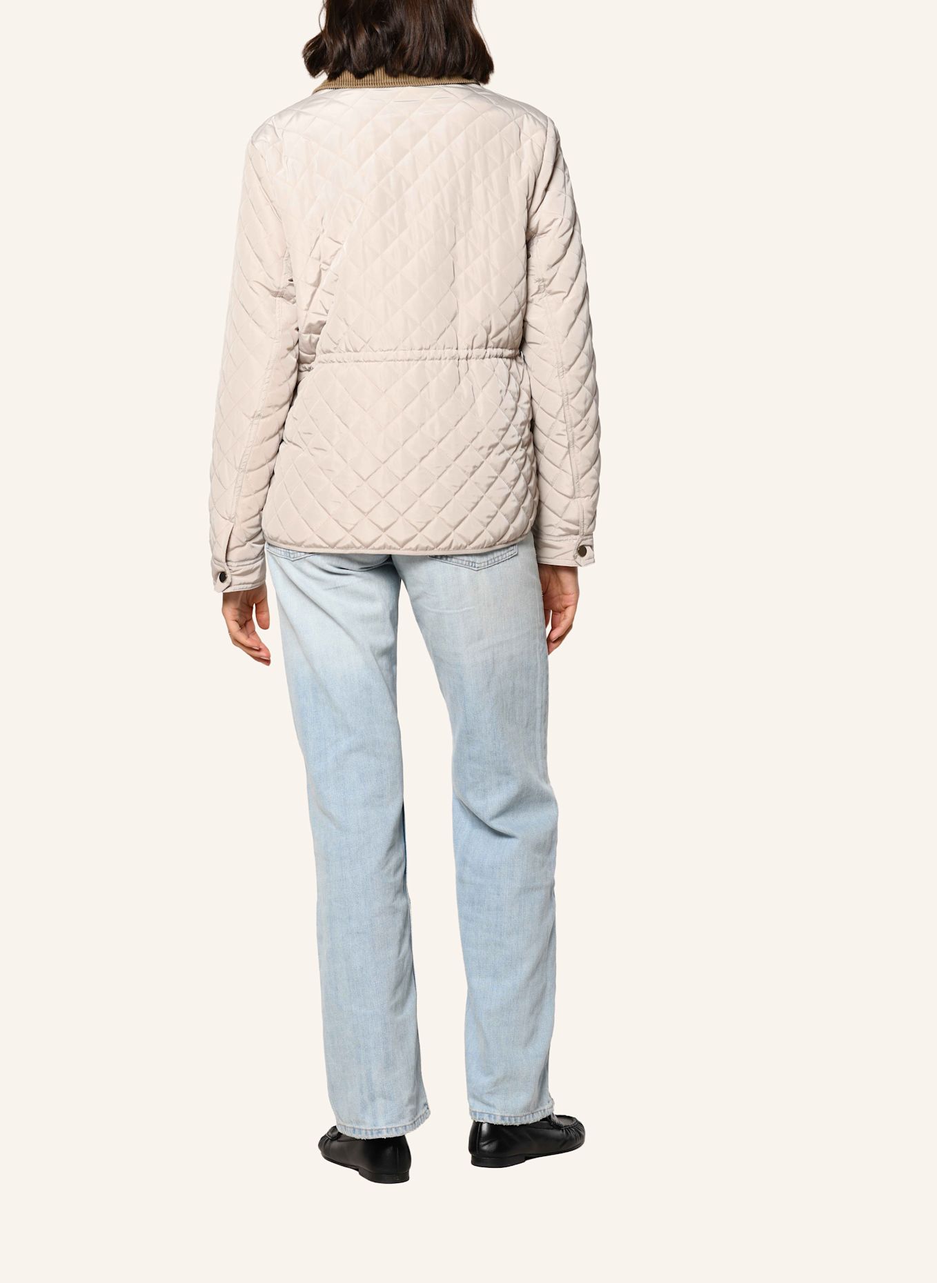 White Label Jacke Steppjacke mit Cordkragen: GRAU