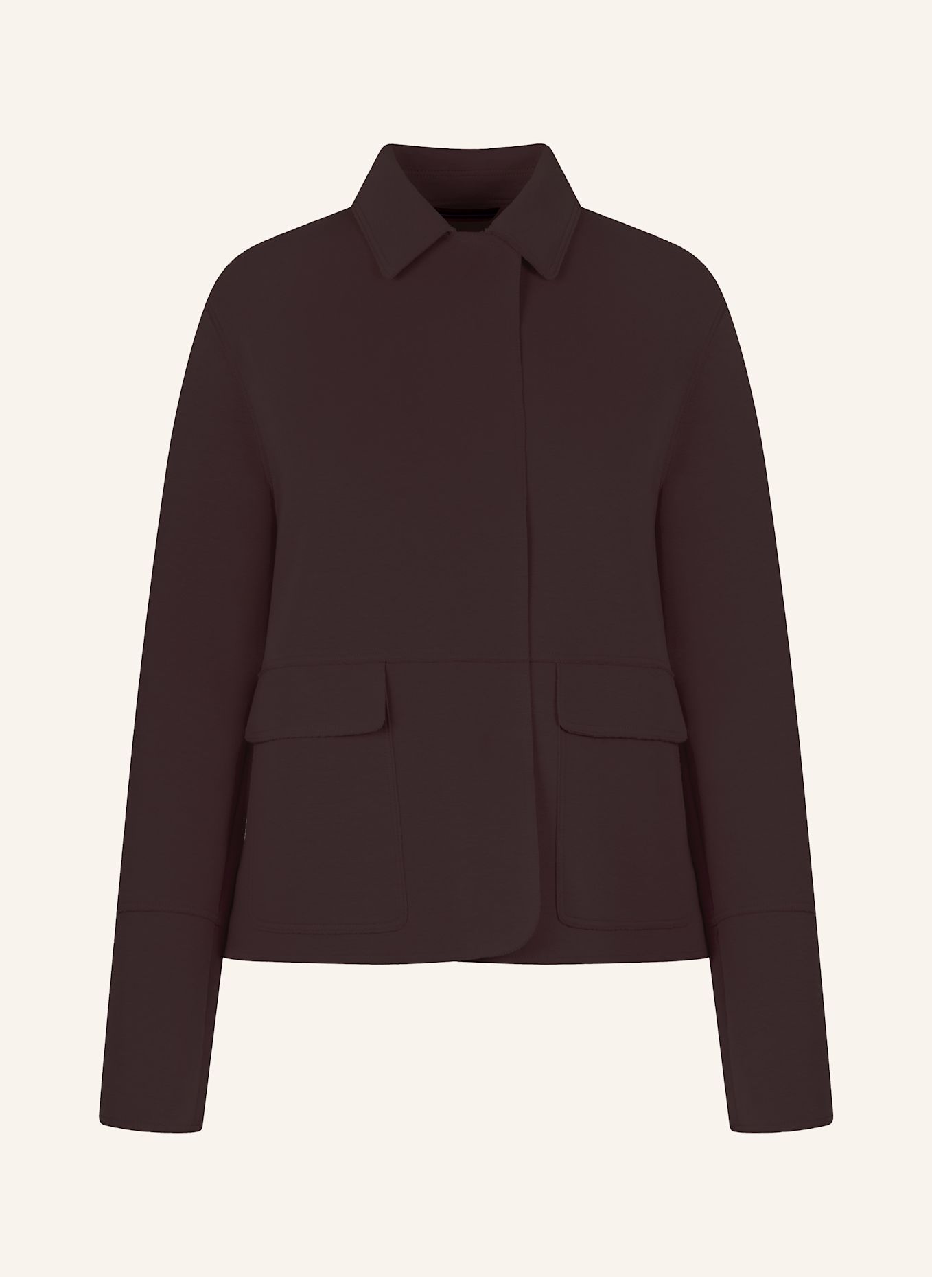 White Label Jacke Scuba Kastenjacke: BRAUN
