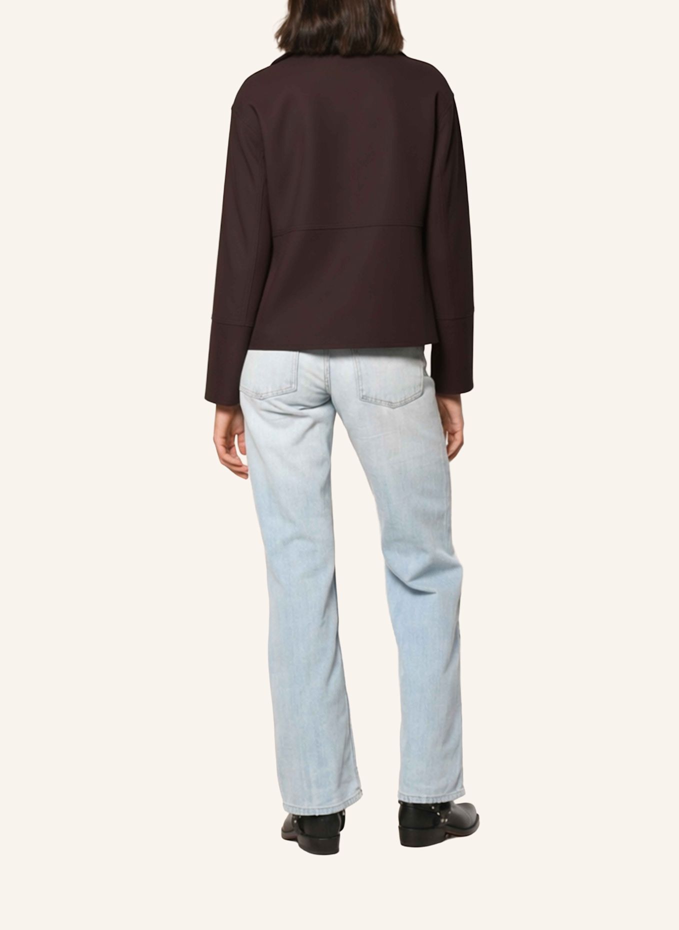 White Label Jacke Scuba Kastenjacke: BRAUN