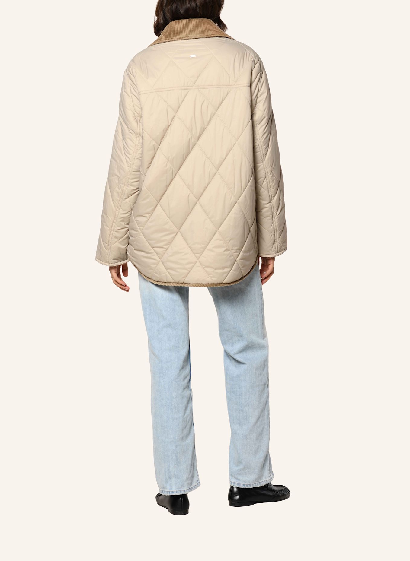 White Label Jacke Steppjacke mit Cordkragen: BEIGE