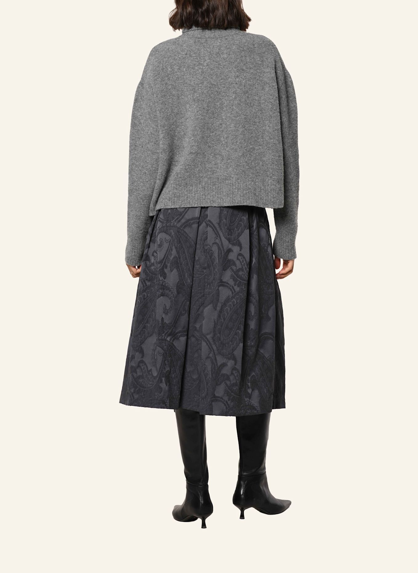 White Label Rock Jacquard Baumwoll Rock: DUNKELBLAU
