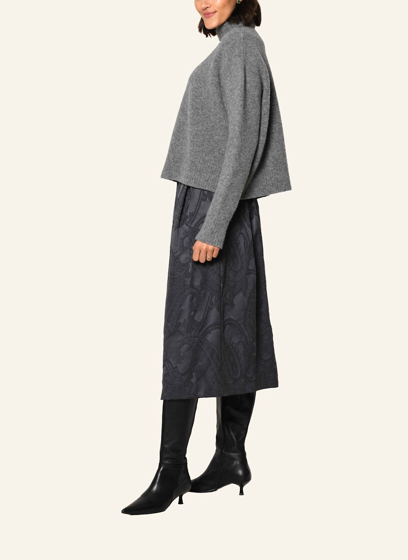White Label Rock Jacquard Baumwoll Rock: DUNKELBLAU