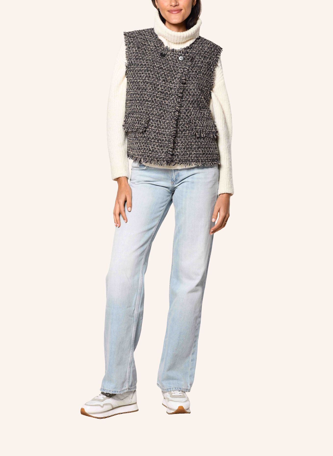 White Label Weste Bouclé Weste: GRAU