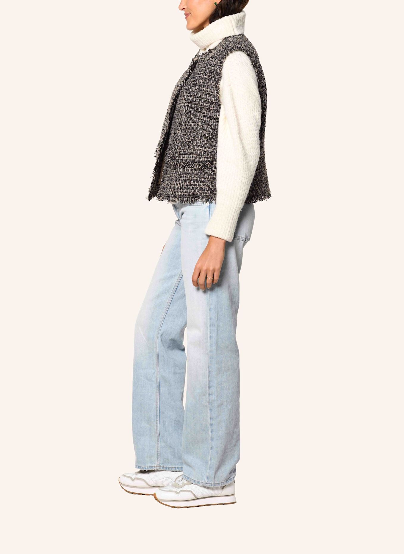 White Label Weste Bouclé Weste: GRAU