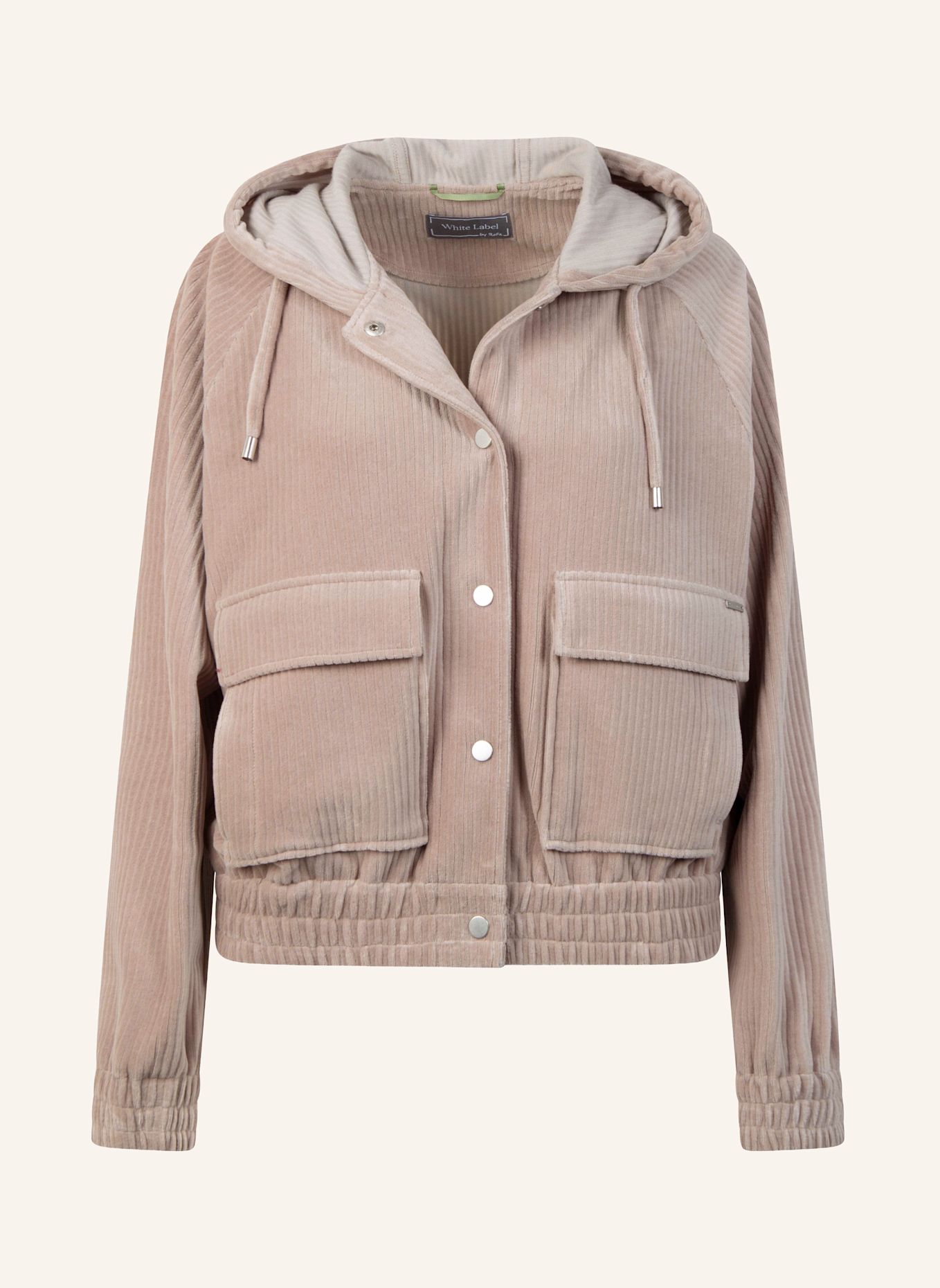 White Label Jacke Baumwoll Jersey Cord Blouson: BEIGE