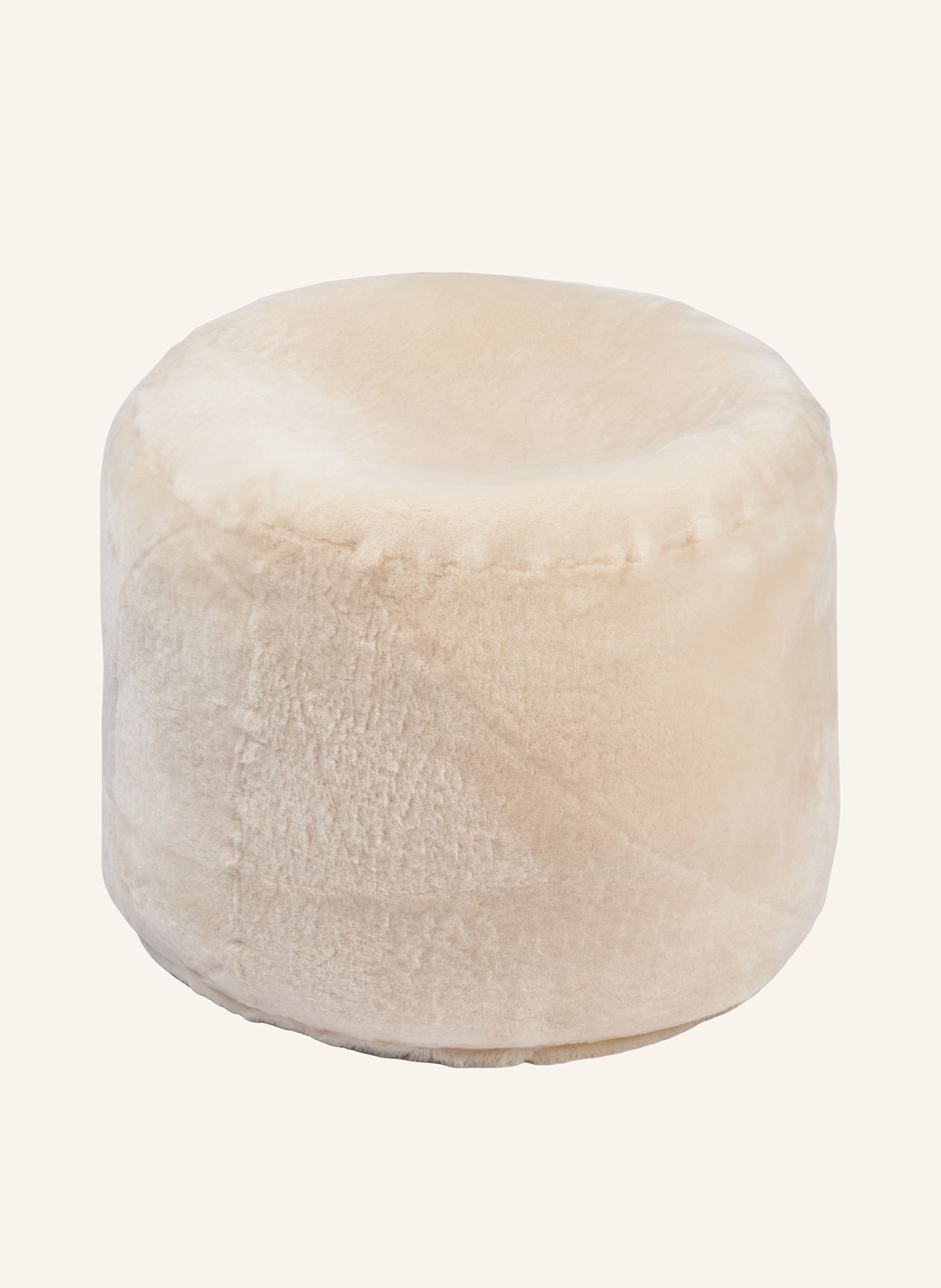 Natures Collection Lammfellpouf: BEIGE