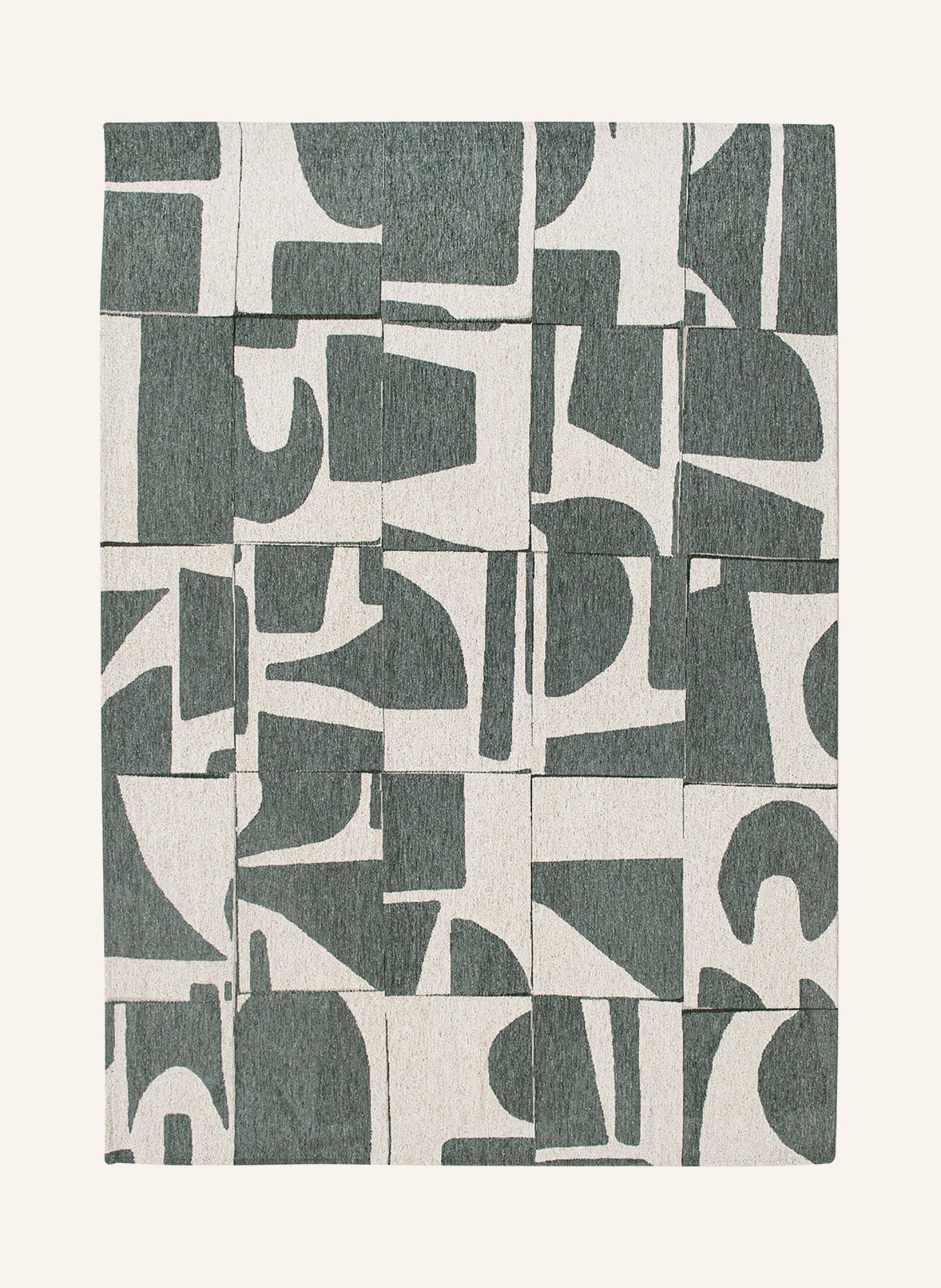 louis de poortere Tapijt CRAFT PAPERCUT: GROEN