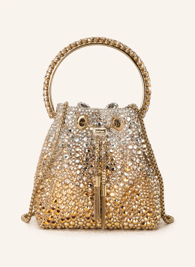 JIMMY CHOO Handtasche BON BON BUCKET mit Schmucksteinen