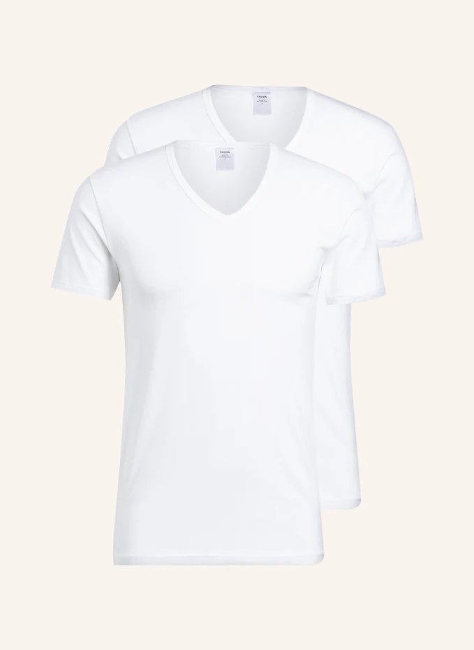 CALIDA 2er-Pack V-Shirts NATURAL BENEFIT