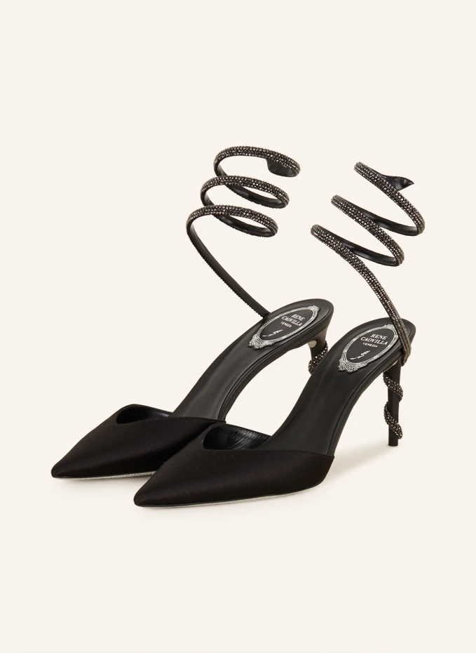 RENE CAOVILLA Slingpumps mit Schmucksteinen