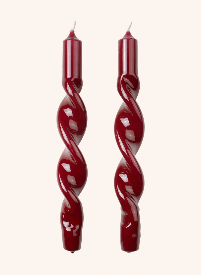 BROSTE COPENHAGEN 2er-Set Stabkerzen GLOSSY TWIST