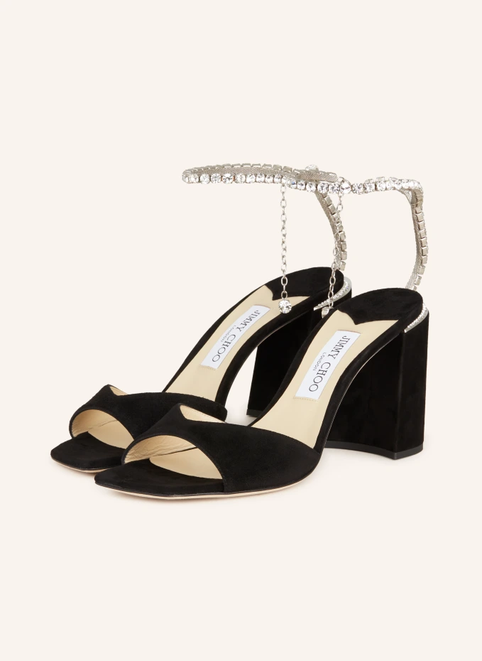 JIMMY CHOO Sandaletten SAEDA 85 mit Schmucksteinen