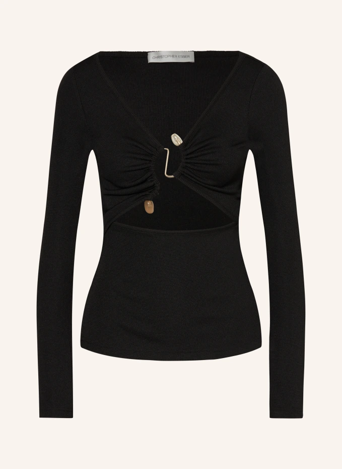 CHRISTOPHER ESBER Longsleeve mit Cut-out