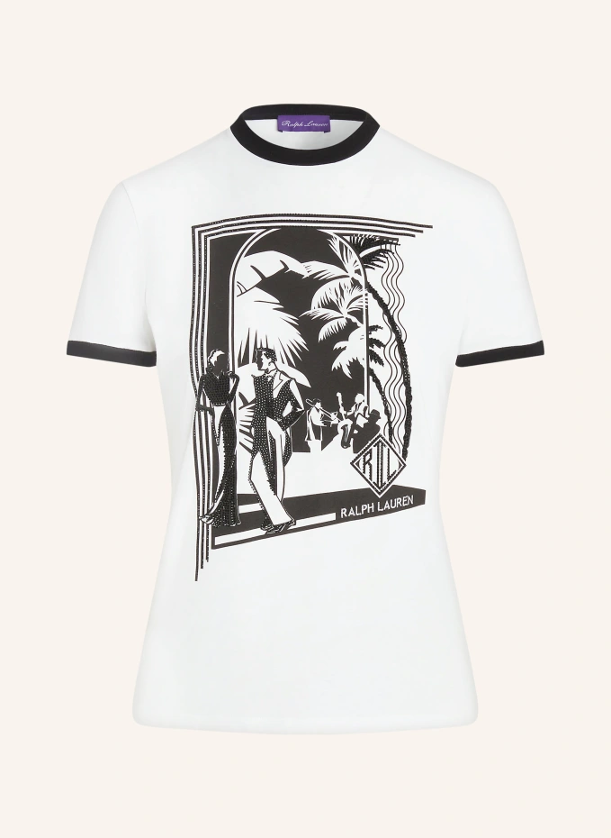 RALPH LAUREN Collection T-Shirt mit Schmucksteinen