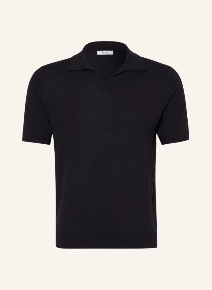 REISS Strick-Poloshirt DUCHIE aus Merinowolle