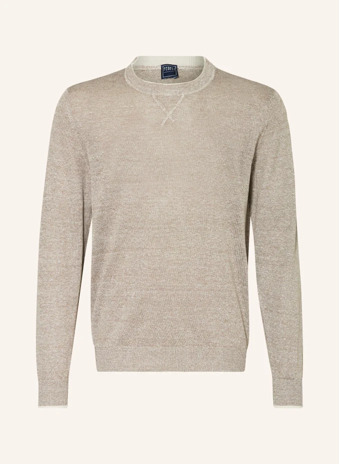 FEDELI Pullover mit Leinen