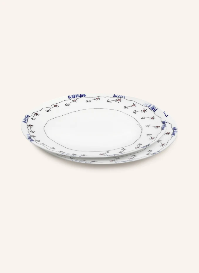 SERAX 2er-Set Speiseteller MIDNIGHT FLOWERS ANEMONE M