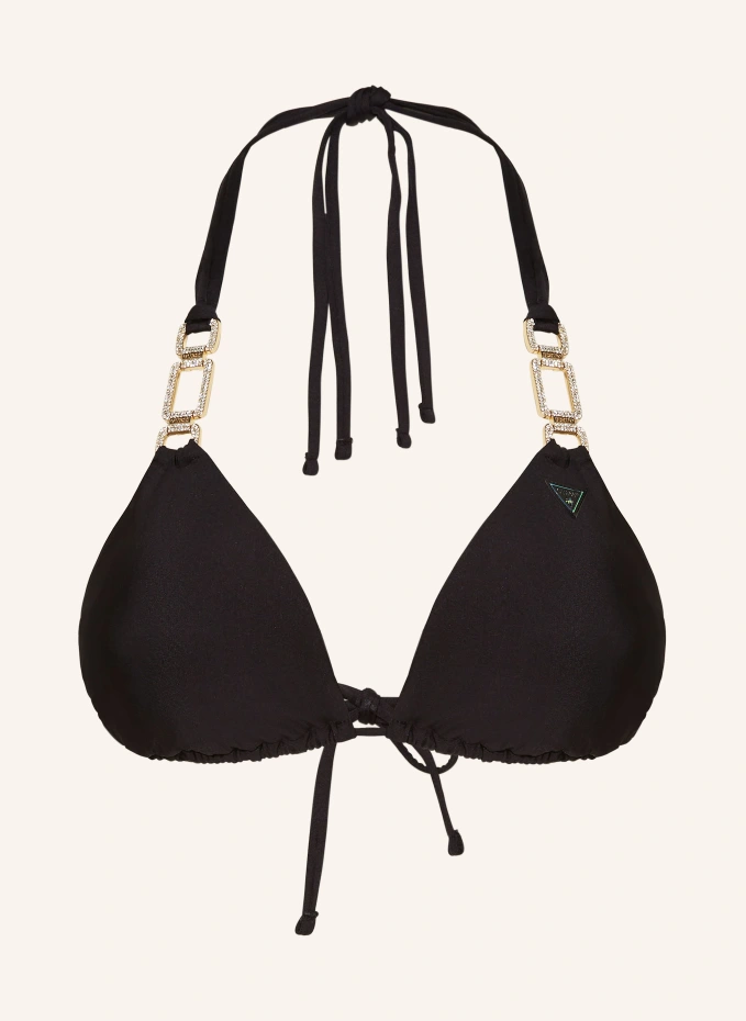 GUESS Triangel-Bikini-Top mit Schmucksteinen