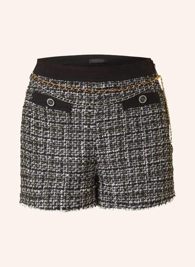 GUESS Tweed-Shorts YVONNE mit Glitzergarn