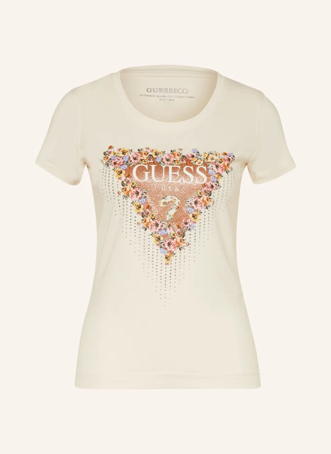 GUESS T-Shirt mit Schmucksteinen