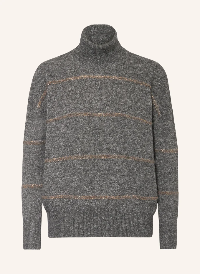 BRUNELLO CUCINELLI Rollkragenpullover mit Alpaka und Pailletten