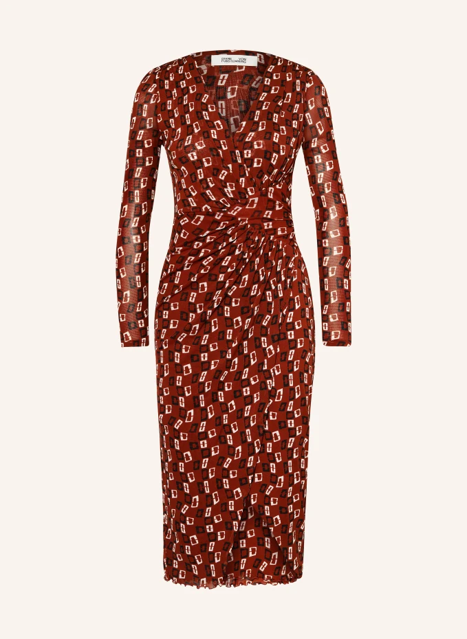 DIANE VON FURSTENBERG Mesh-Kleid CHARLOTTE in Wickeloptik