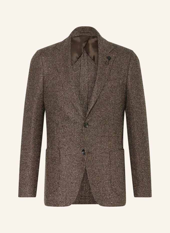 LARDINI Tweed-Sakko Extra Slim Fit mit Seide