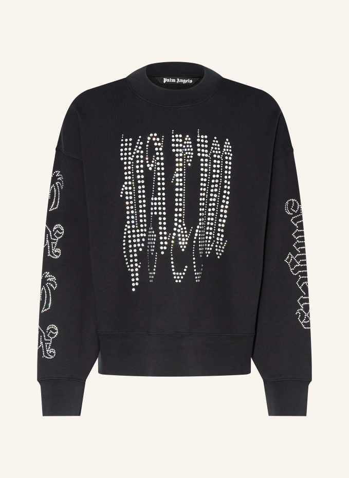 Palm Angels Oversized-Sweatshirt mit Schmucksteinen