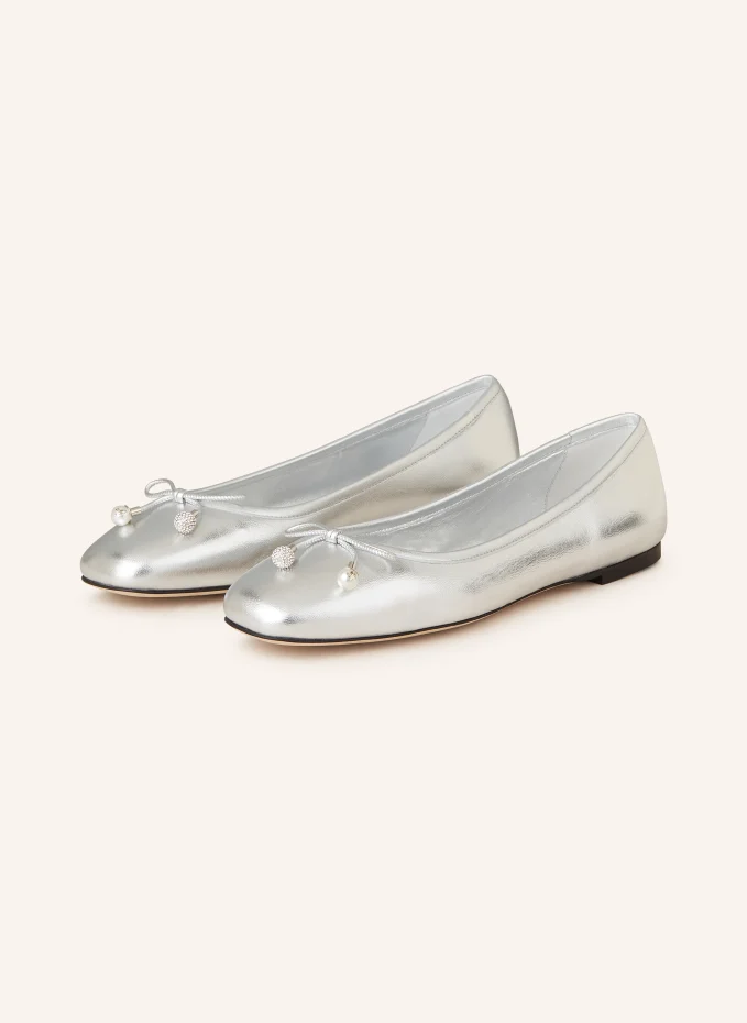 JIMMY CHOO Ballerinas ELME mit Schmucksteinen und Perlen