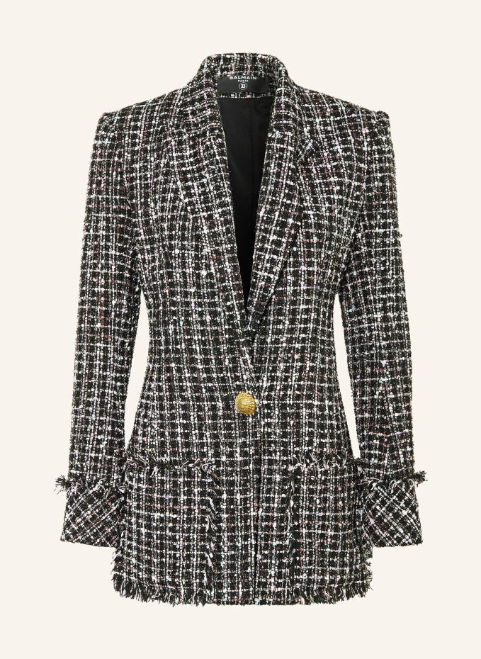 BALMAIN Bouclé-Blazer mit Glitzergarn