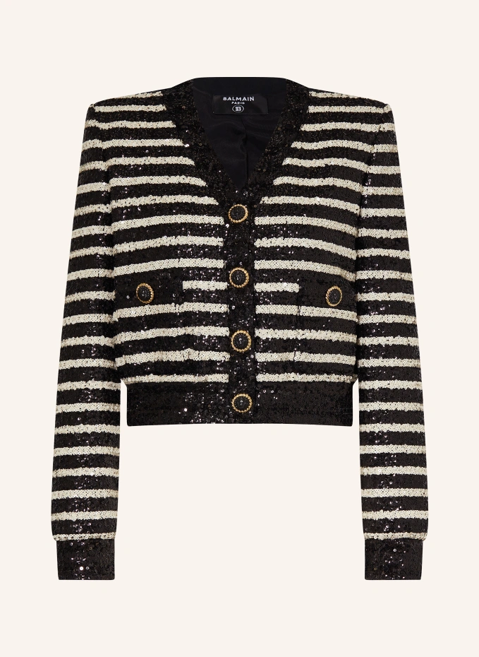 BALMAIN Kastenjacke mit Pailletten