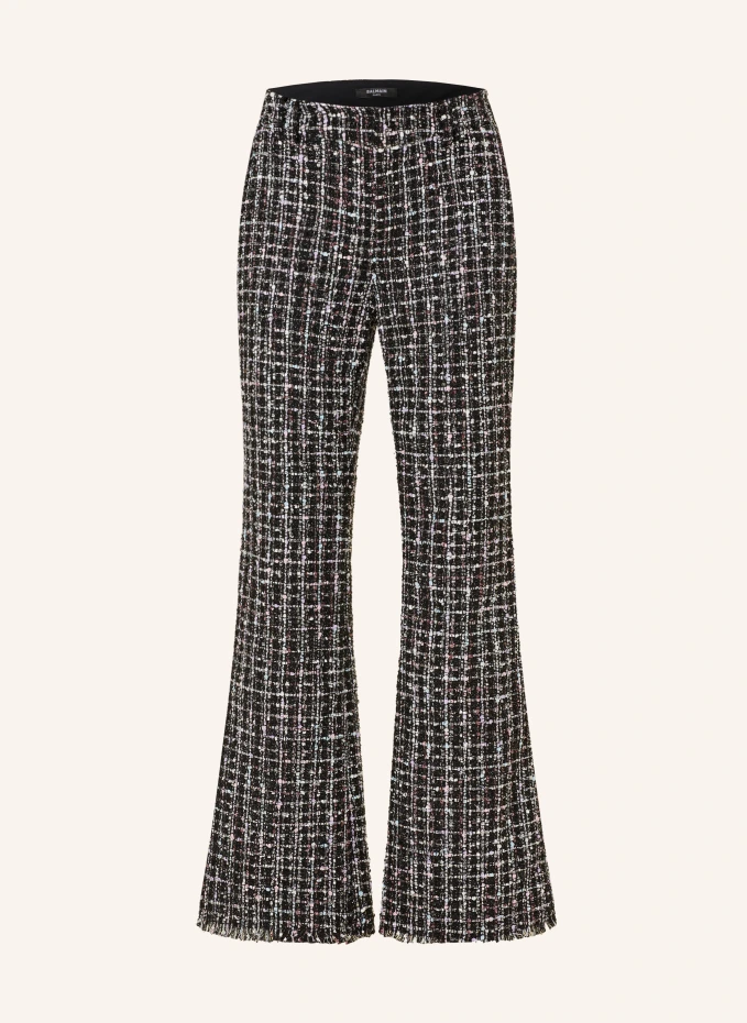 BALMAIN Bouclé-Hose mit Glitzergarn