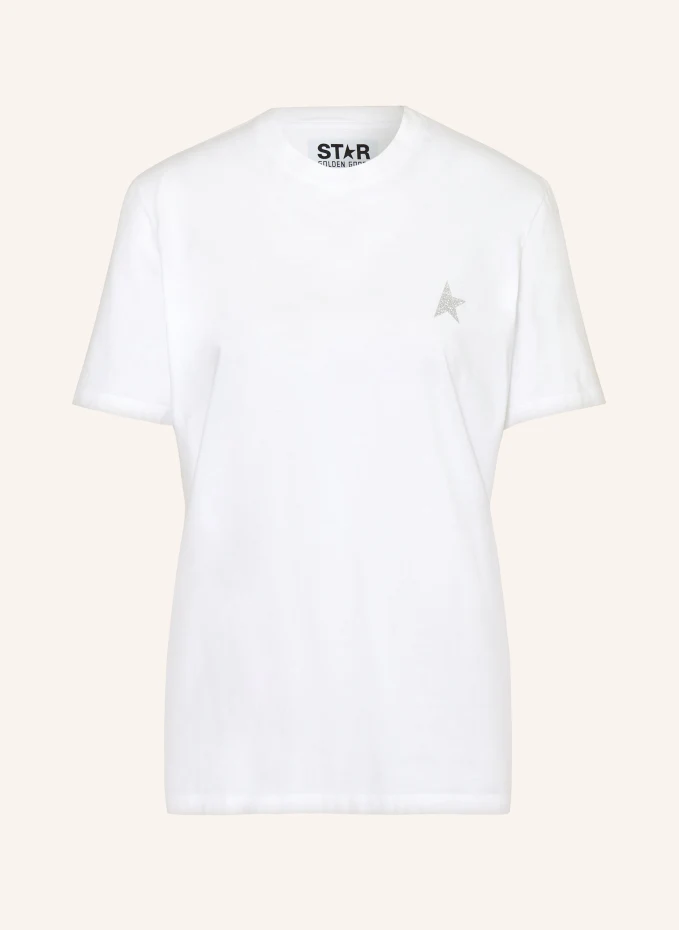 GOLDEN GOOSE T-Shirt STAR mit Glitzergarn