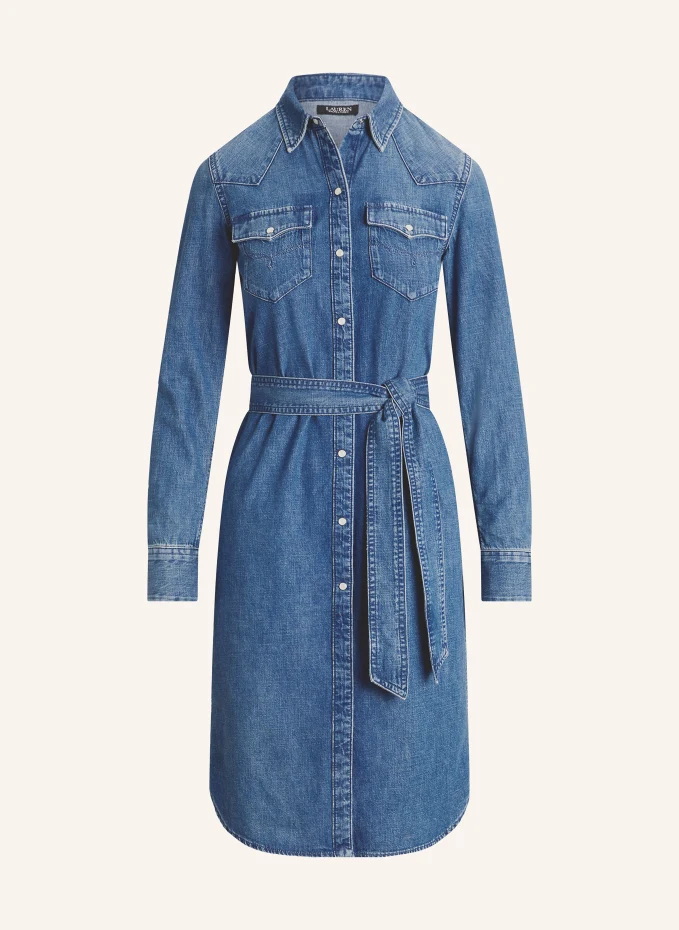 LAUREN RALPH LAUREN Hemdblusenkleid in Jeansoptik