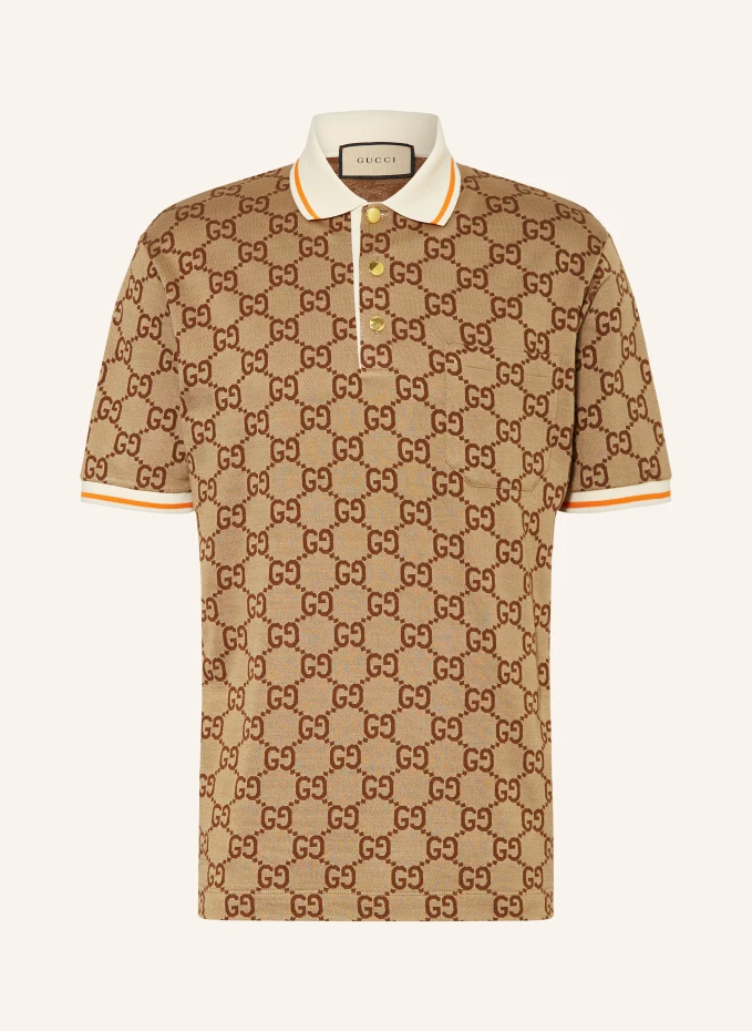 GUCCI Piqué-Poloshirt mit Seide