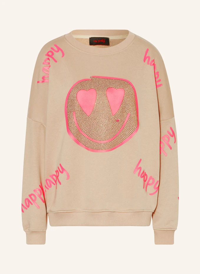 miss goodlife Oversized-Sweatshirt mit Schmucksteinen