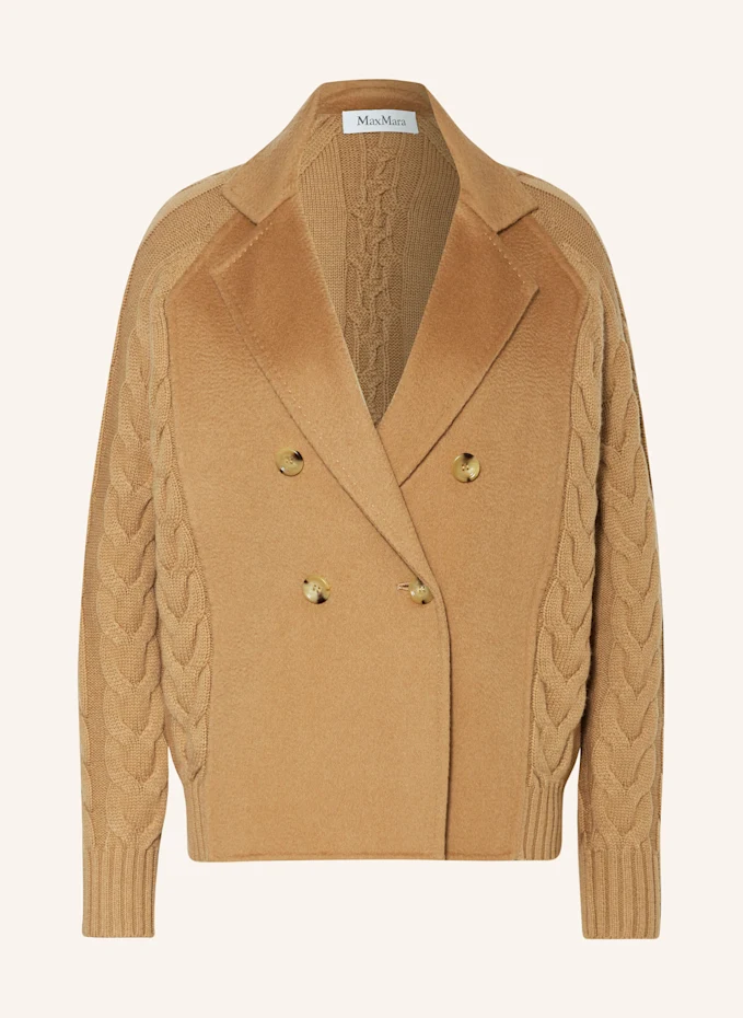 Max Mara Cabanjacke MICIO im Materialmix mit Cashmere