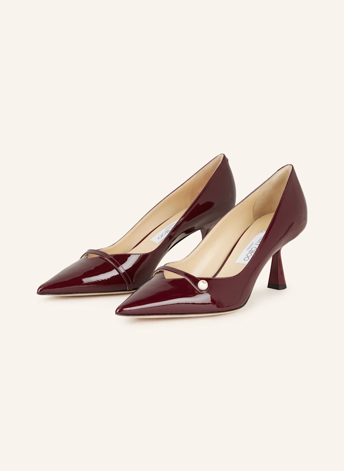 JIMMY CHOO Lack-Pumps ROSALIA 65 mit Schmuckperle