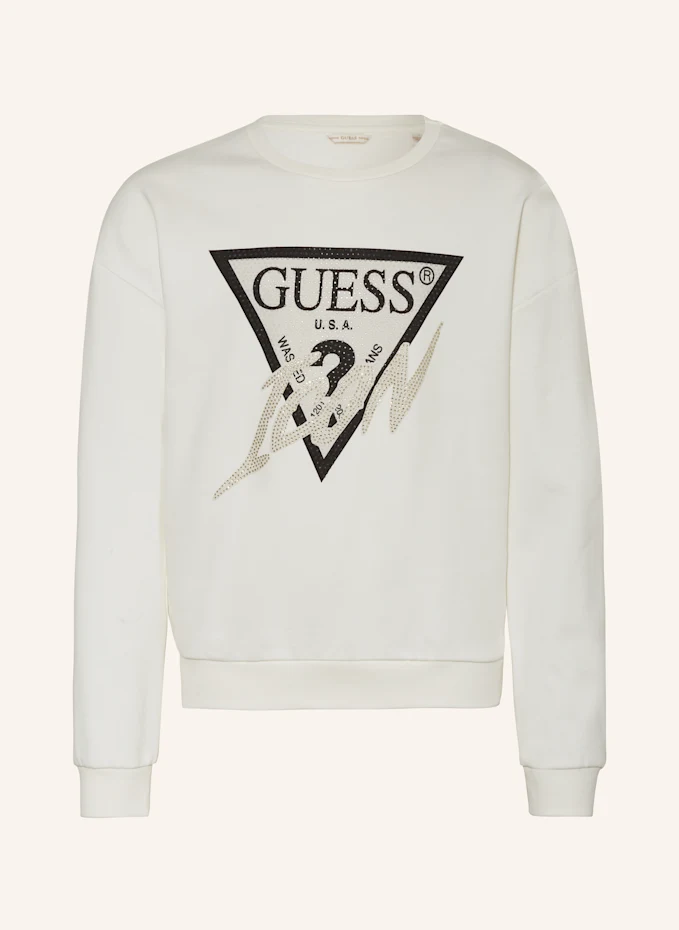 GUESS Sweatshirt mit Schmucksteinen