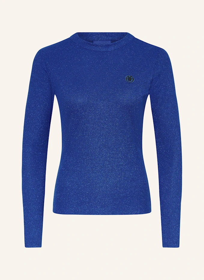 HUGO BLUE Longsleeve DALOREN mit Glitzergarn