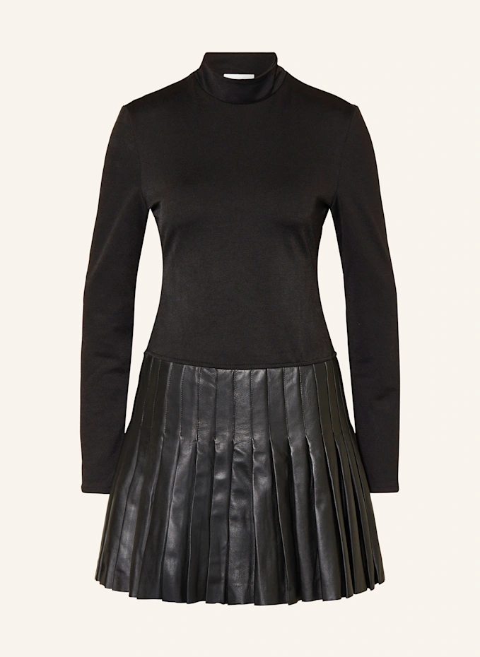 CLAUDIE PIERLOT Kleid im Materialmix mit Plissees