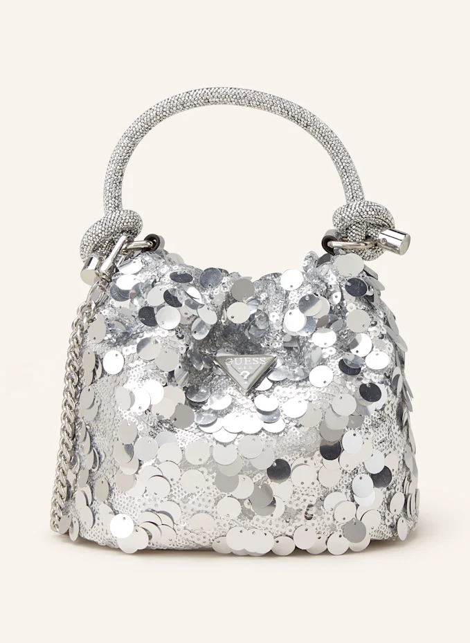 GUESS GUESS Beuteltasche HOLIDAY mit Pailletten und Schmucksteinen
