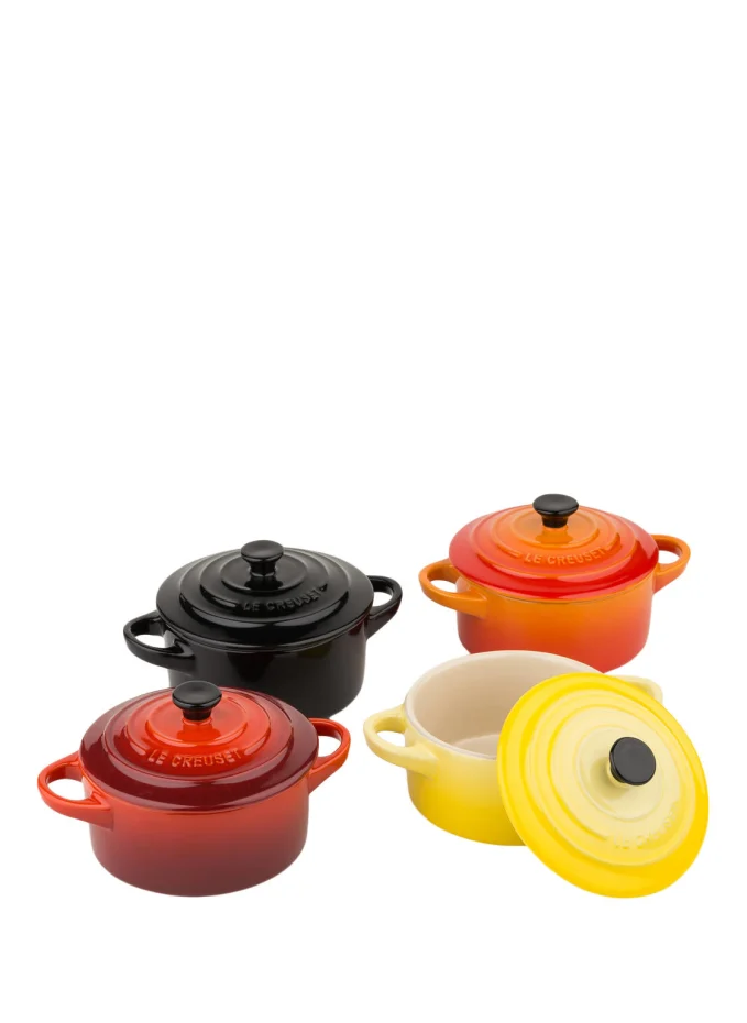 LE CREUSET 4-tlg. Set: Mini-Cocottes FEUER UND FLAMME