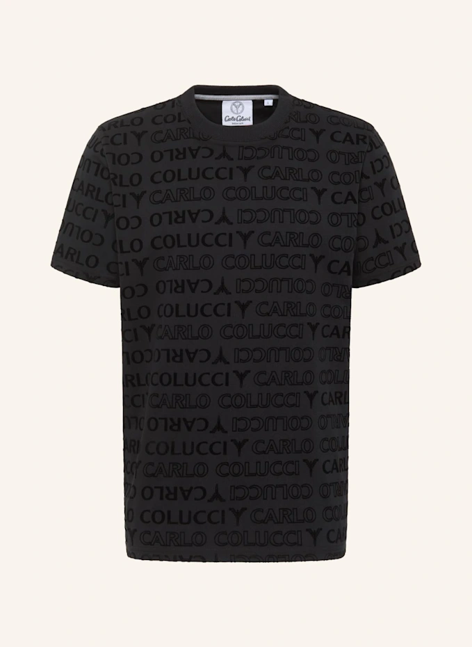 CARLO COLUCCI T-Shirt "Monogram Flock" DI PENTA