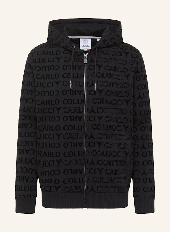 CARLO COLUCCI Hoodie Jacke "Monogram Flock" DI VITO