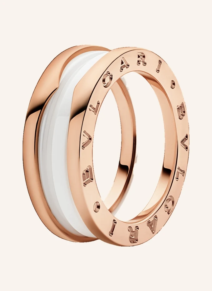 BVLGARI Ring B.ZERO1 aus 18 Karat Roségold und Keramik