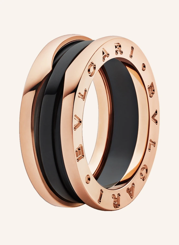 BVLGARI Ring B.ZERO1 aus 18 Karat Roségold und Keramik