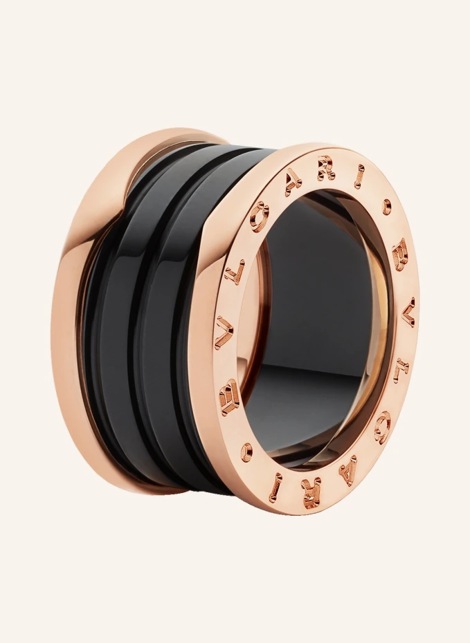 BVLGARI Ring B.ZERO1 aus 18 Karat Roségold und Keramik